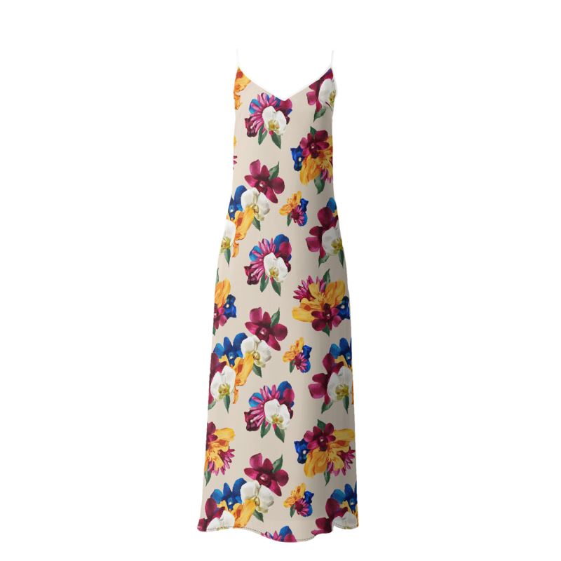 'Orquídea II' Maxi Slip Dress