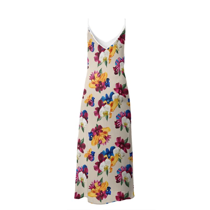'Orquídea II' Maxi Slip Dress