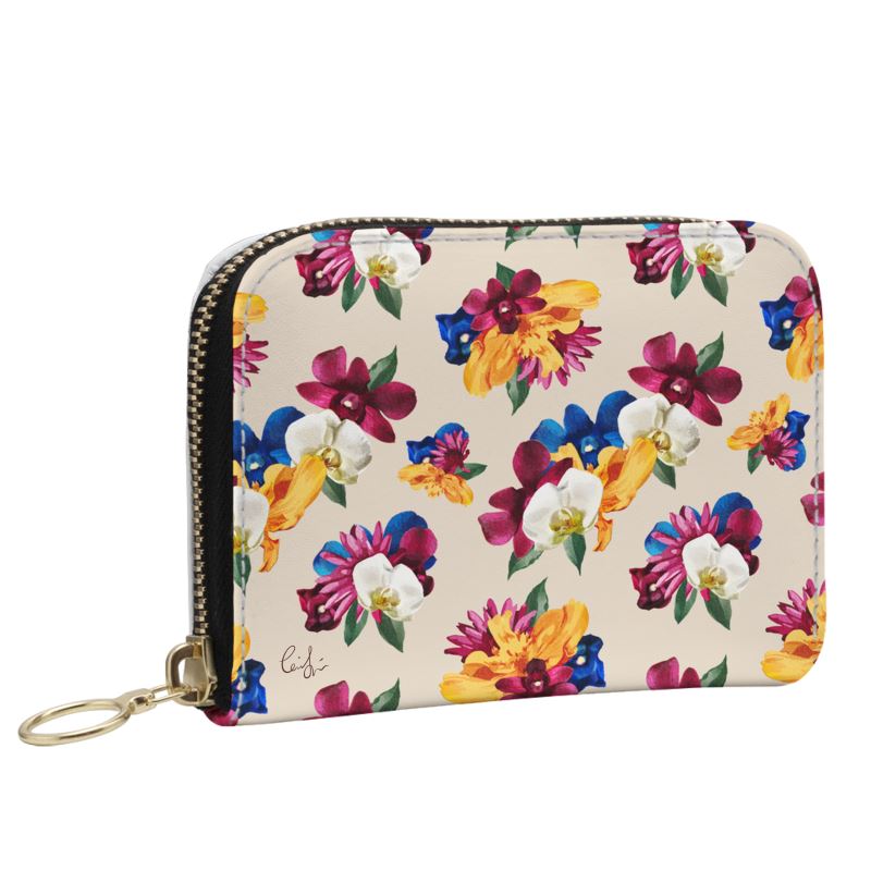'Orquídea II' Mini Zip Top Wallet
