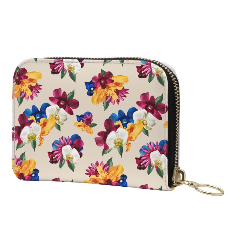 'Orquídea II' Mini Zip Top Wallet