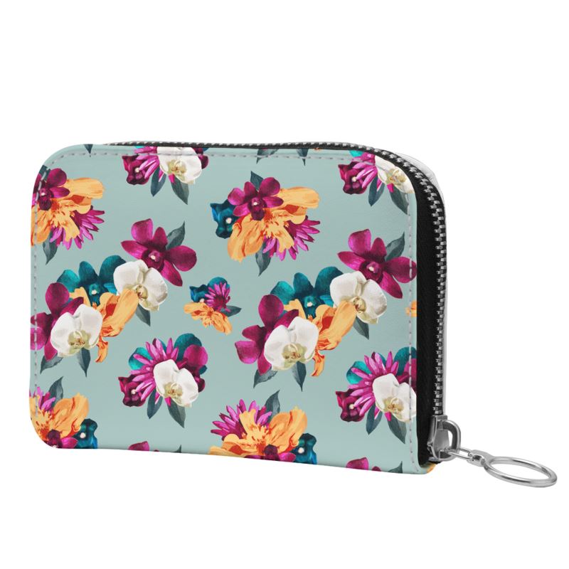 'Orquídea III' Mini Zip Top Wallet