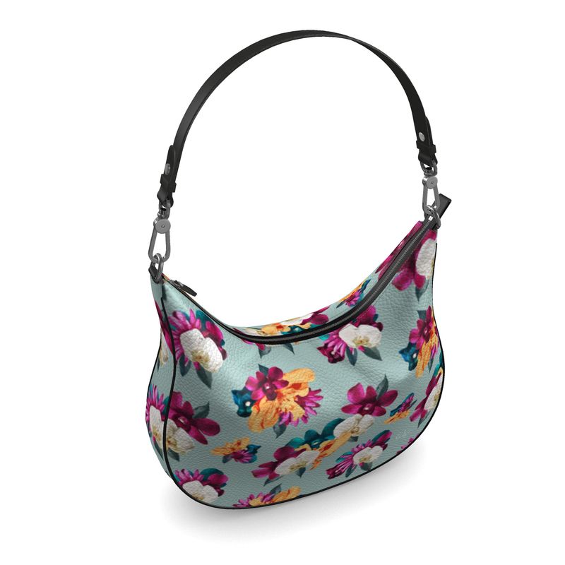 'Orquídea III' Curved Hobo Bag