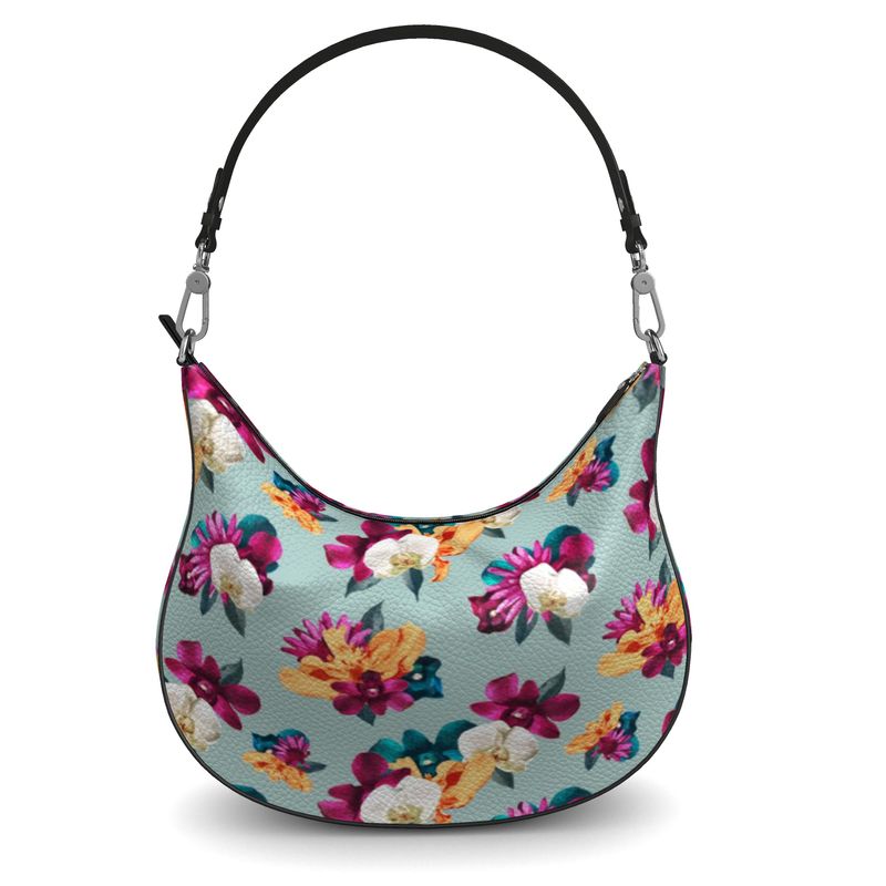 'Orquídea III' Curved Hobo Bag