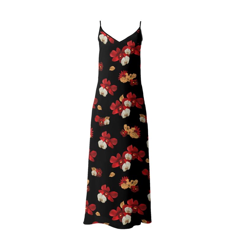 'Orquídea IV' Maxi Slip Dress