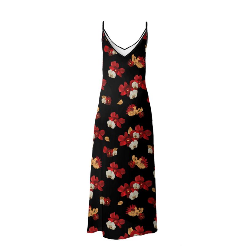 'Orquídea IV' Maxi Slip Dress