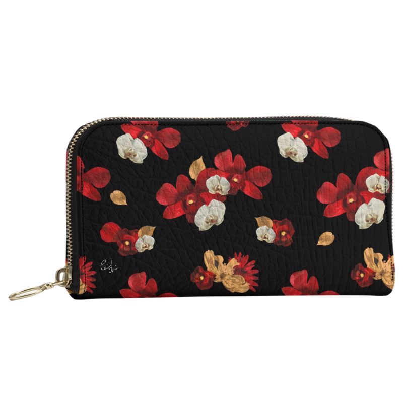 'Orquídea IV' Zip Top Wallet