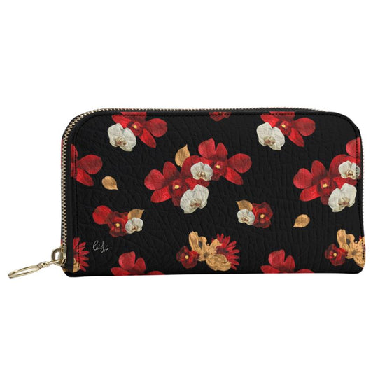 'Orquídea IV' Zip Top Wallet