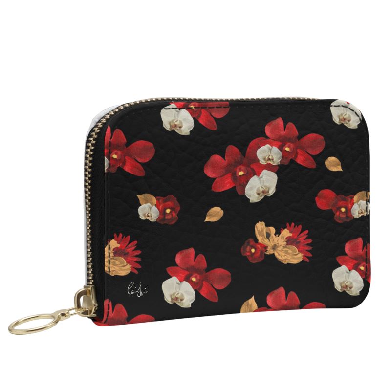 'Orquídea IV' Mini Zip Top Wallet