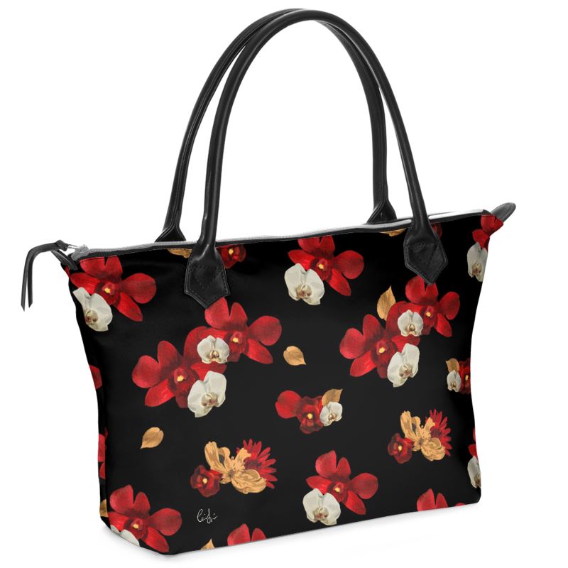 'Orquídea IV' Zip Top Tote