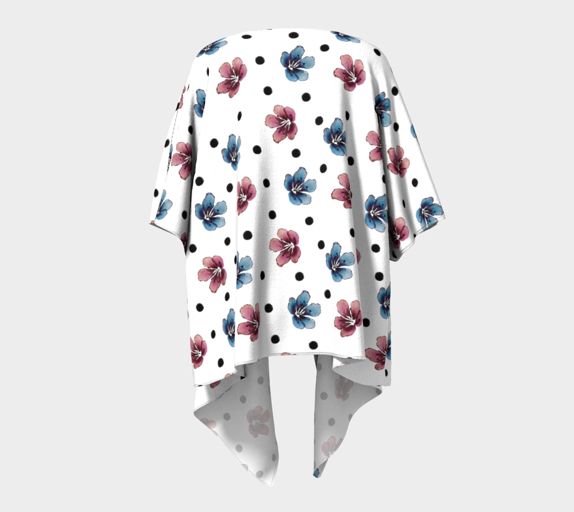 'Flora Dot' Draped Kimono