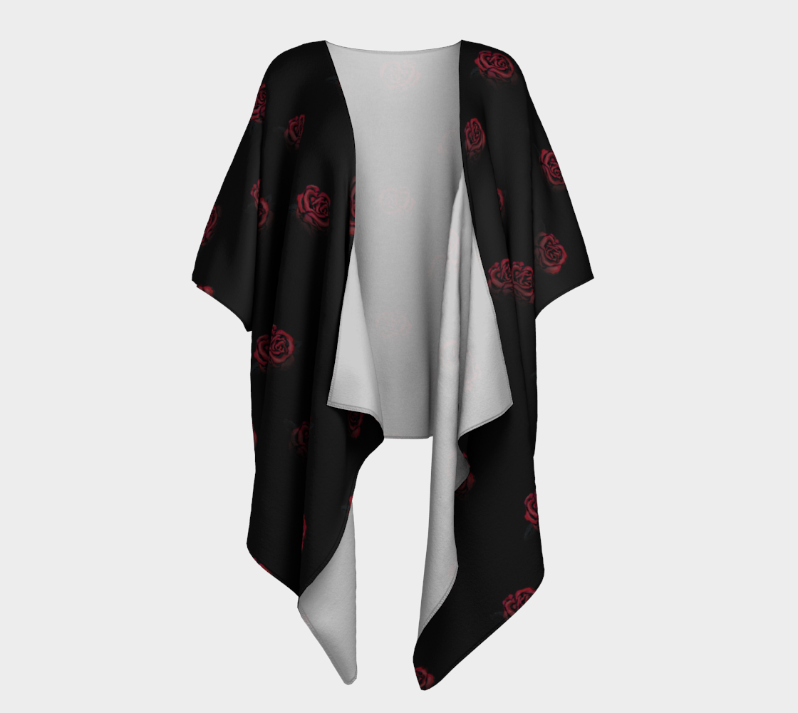 'Deep Rose' Draped Kimono