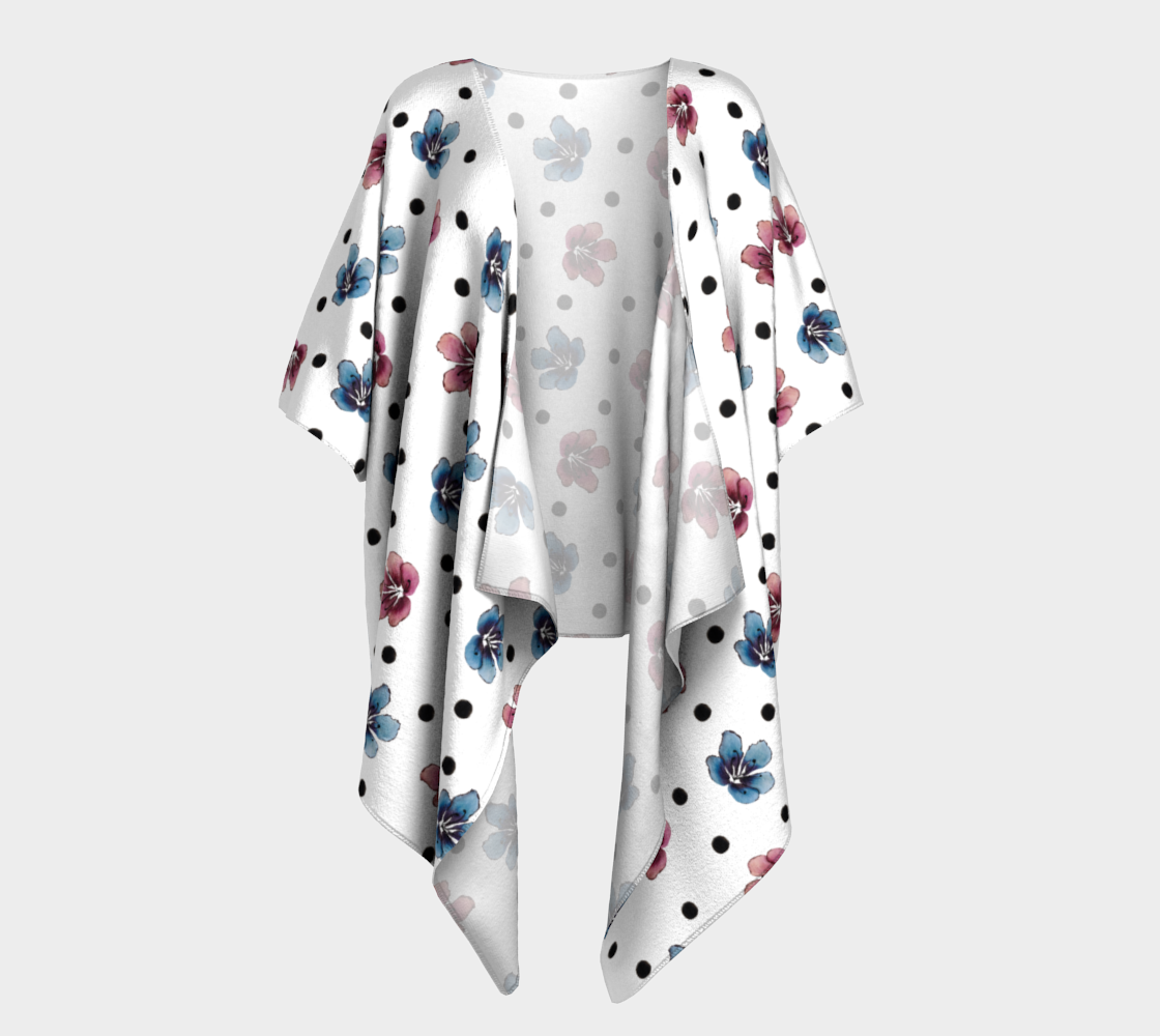 'Flora Dot' Draped Kimono