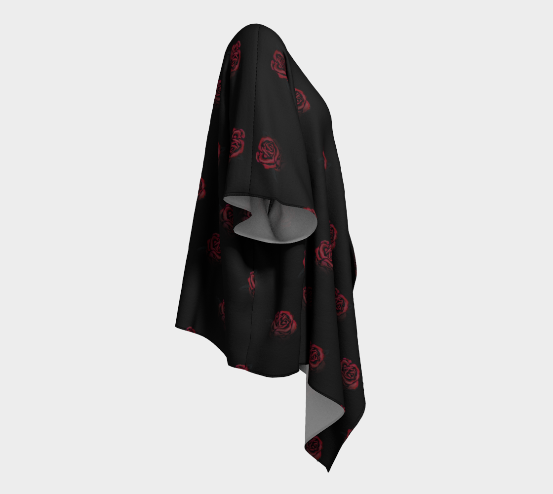 'Deep Rose' Draped Kimono