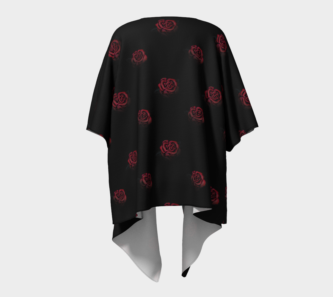 'Deep Rose' Draped Kimono