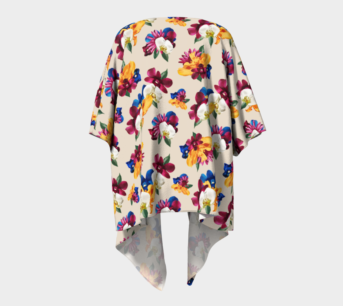 'Orquídea II' Draped Kimono