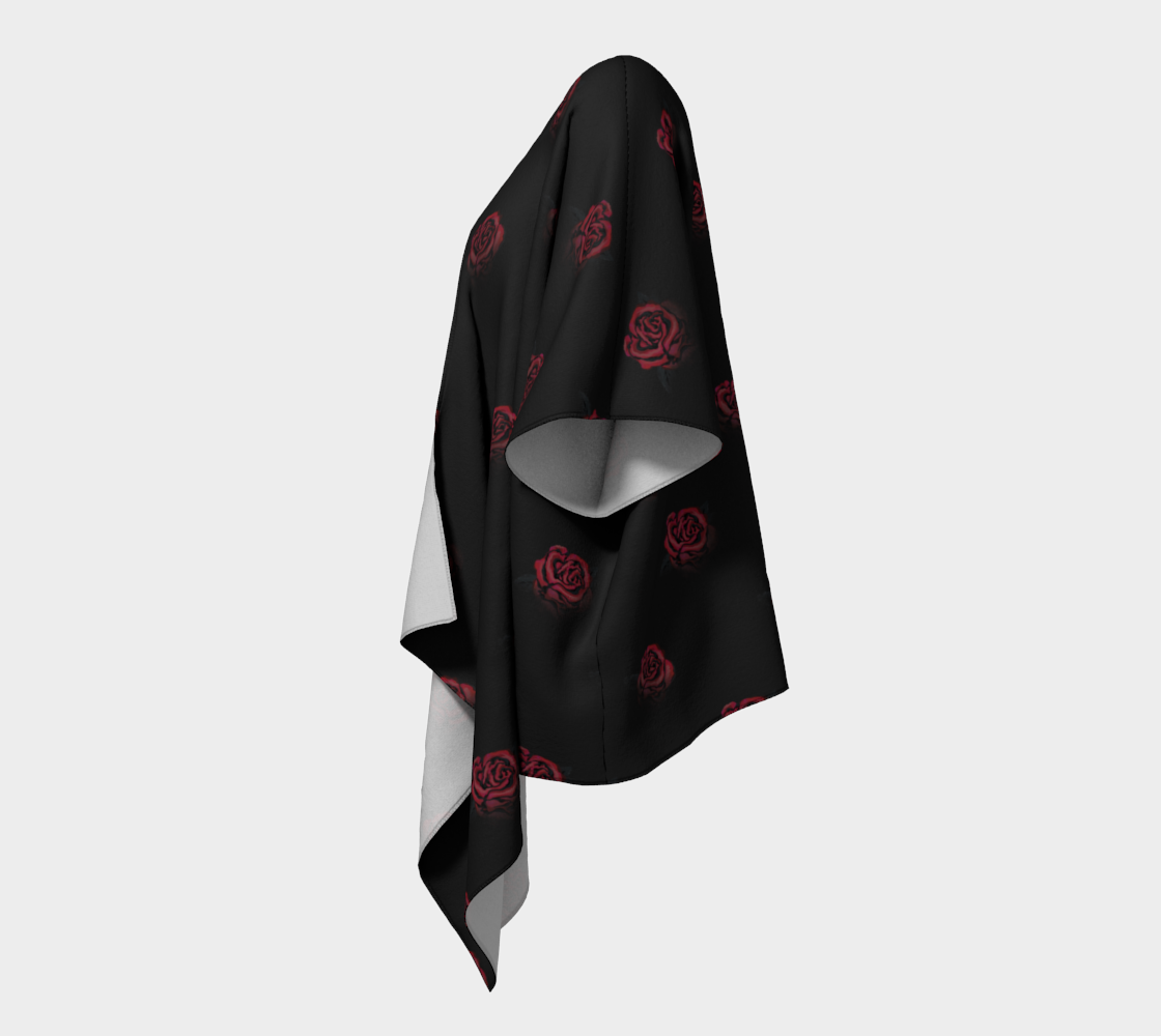 'Deep Rose' Draped Kimono
