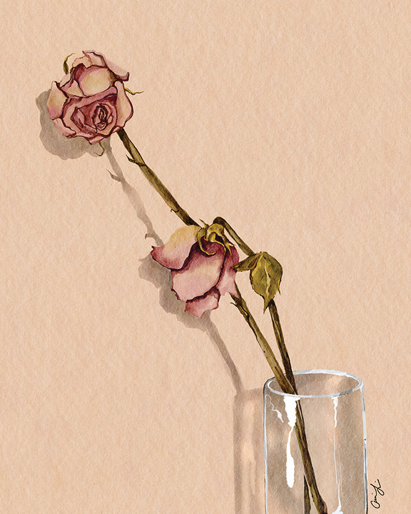 'Against The Wall' Watercolor Print