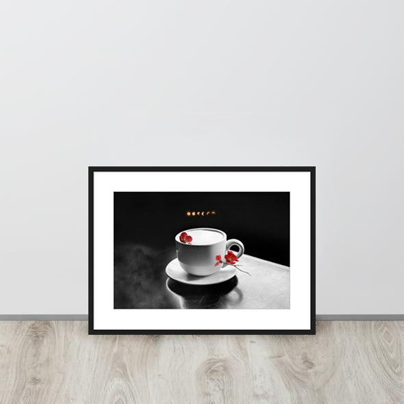 'Coffeeclipse Phase 2' Framed Print