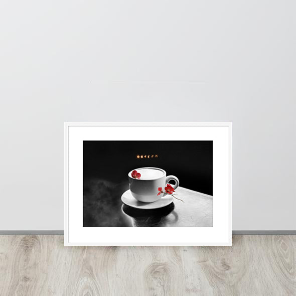 'Coffeeclipse Phase 2' Framed Print