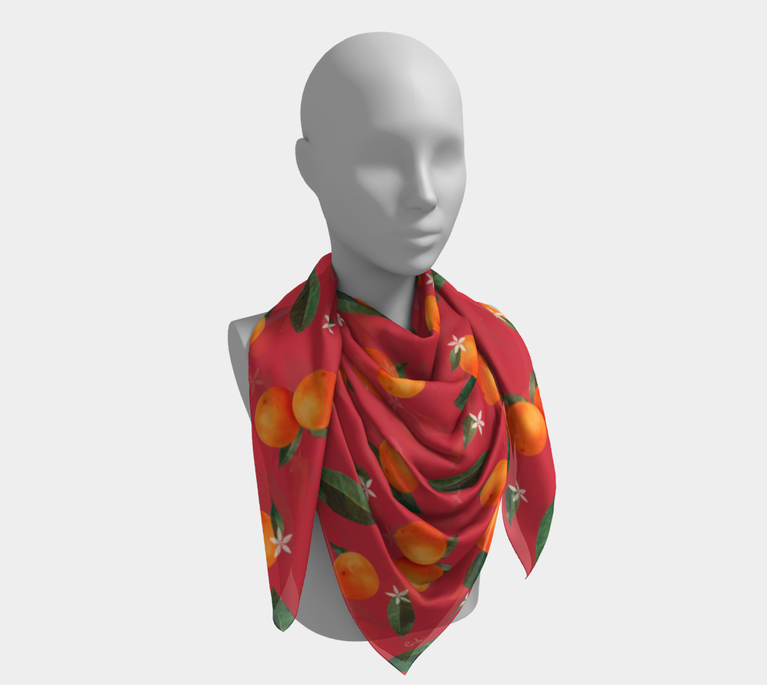 'Midsummer Orange' Square Scarf