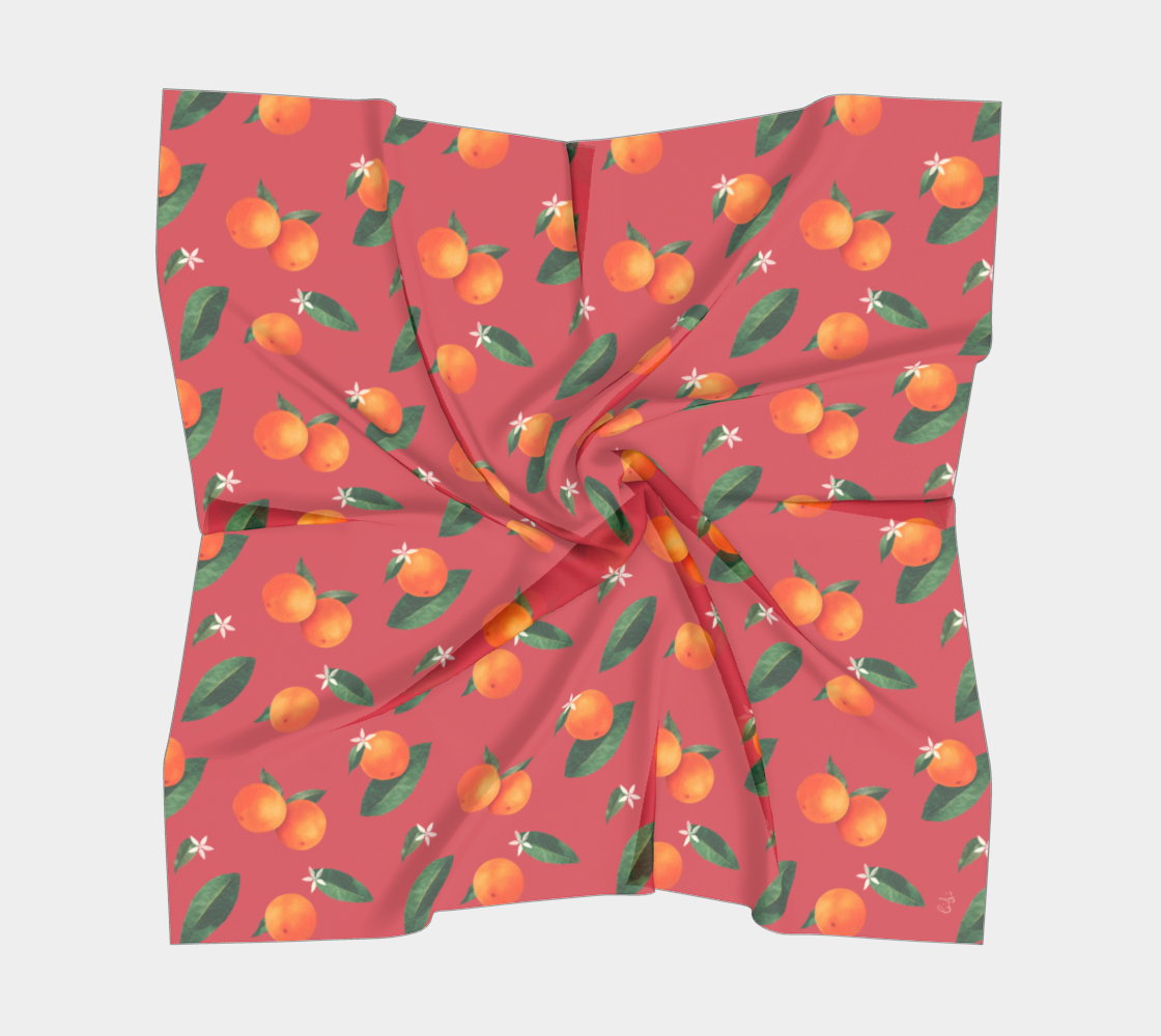 'Midsummer Orange' Square Scarf