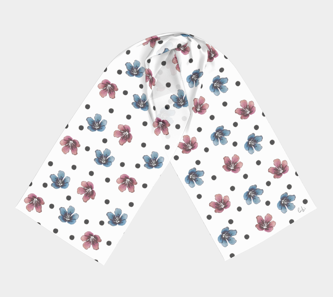 'Flora Dot' Long Scarf