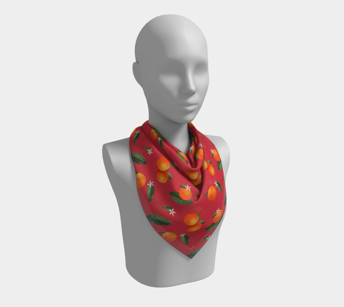 'Midsummer Orange' Square Scarf