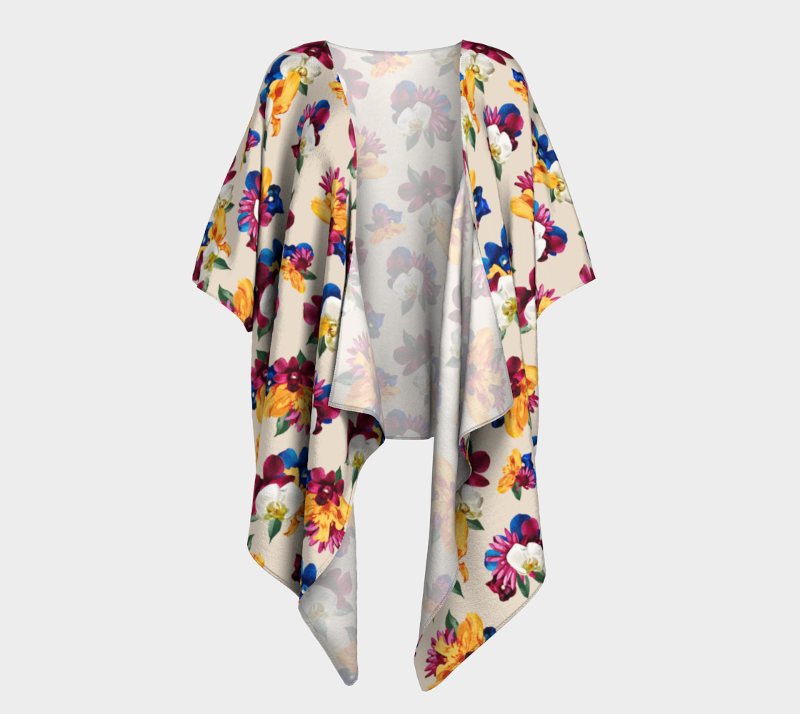 'Orquídea II' Draped Kimono