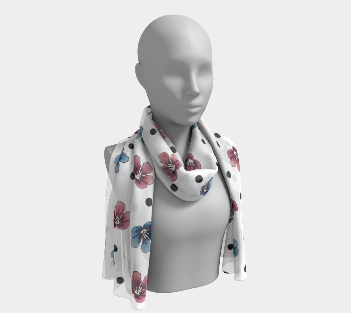 'Flora Dot' Long Scarf