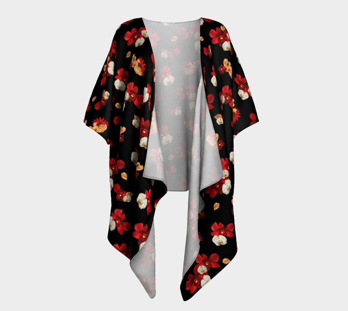 'Orquídea IV' Draped Kimono