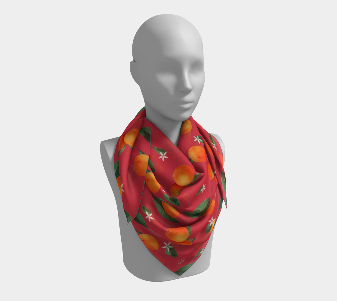 'Midsummer Orange' Square Scarf