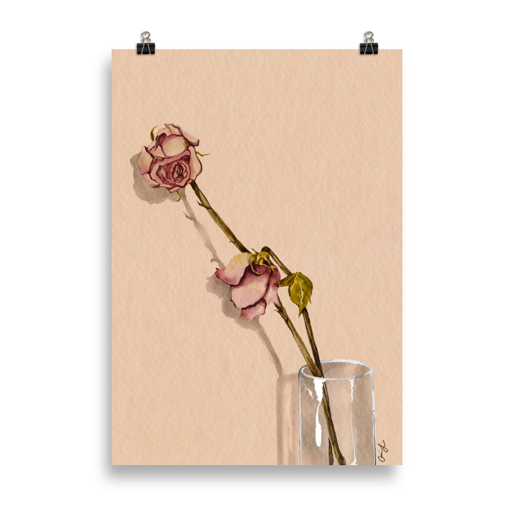 'Against The Wall' Watercolor Print