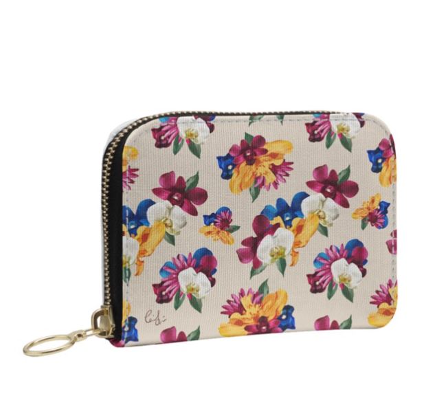 'Orquídea II' Mini Zip Top Wallet