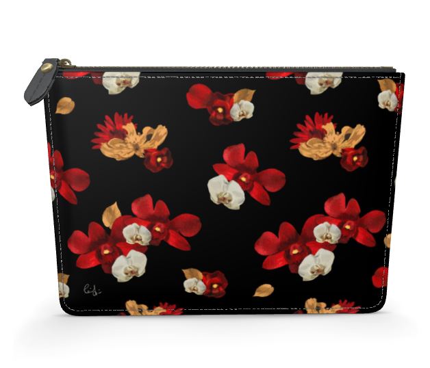 'Orquídea IV' Leather Pouch