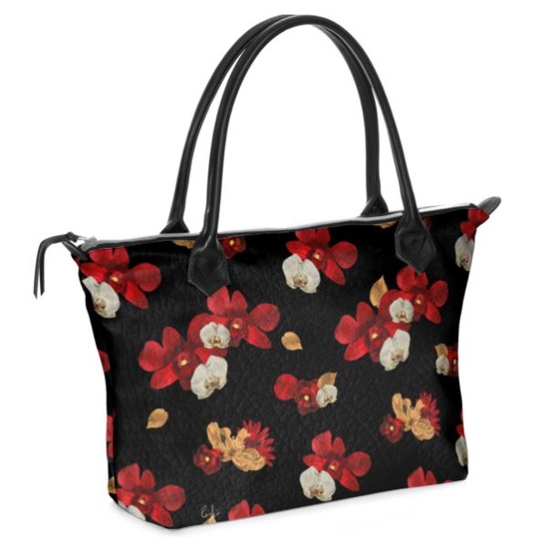 'Orquídea IV' Zip Top Tote